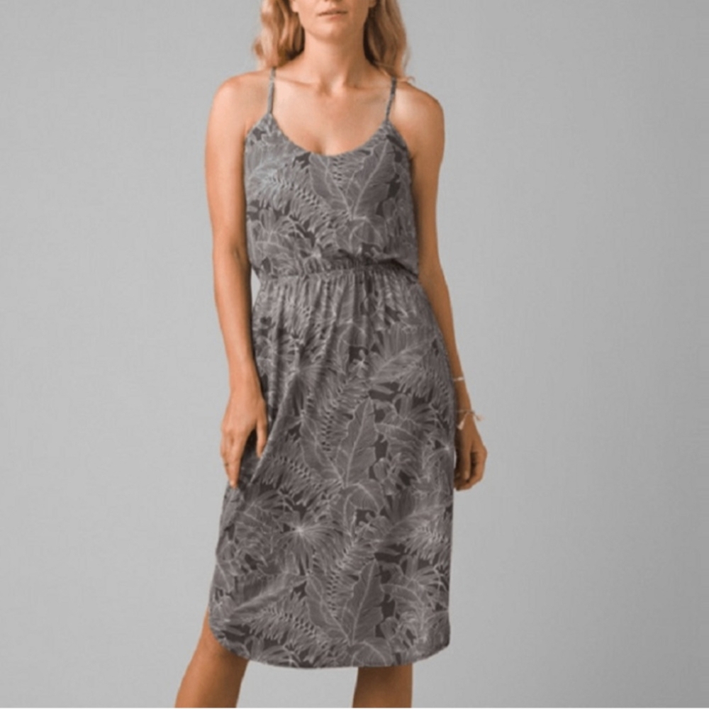 Prana Dress Workout NWT Gray Size XS Midi Yoga Sporty Athletic